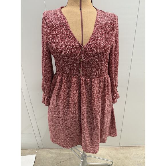 Peach Love California Dresses & Skirts - Peach Love California Large Womens Cottage Core Dress Red & White 3/4 Sleeves